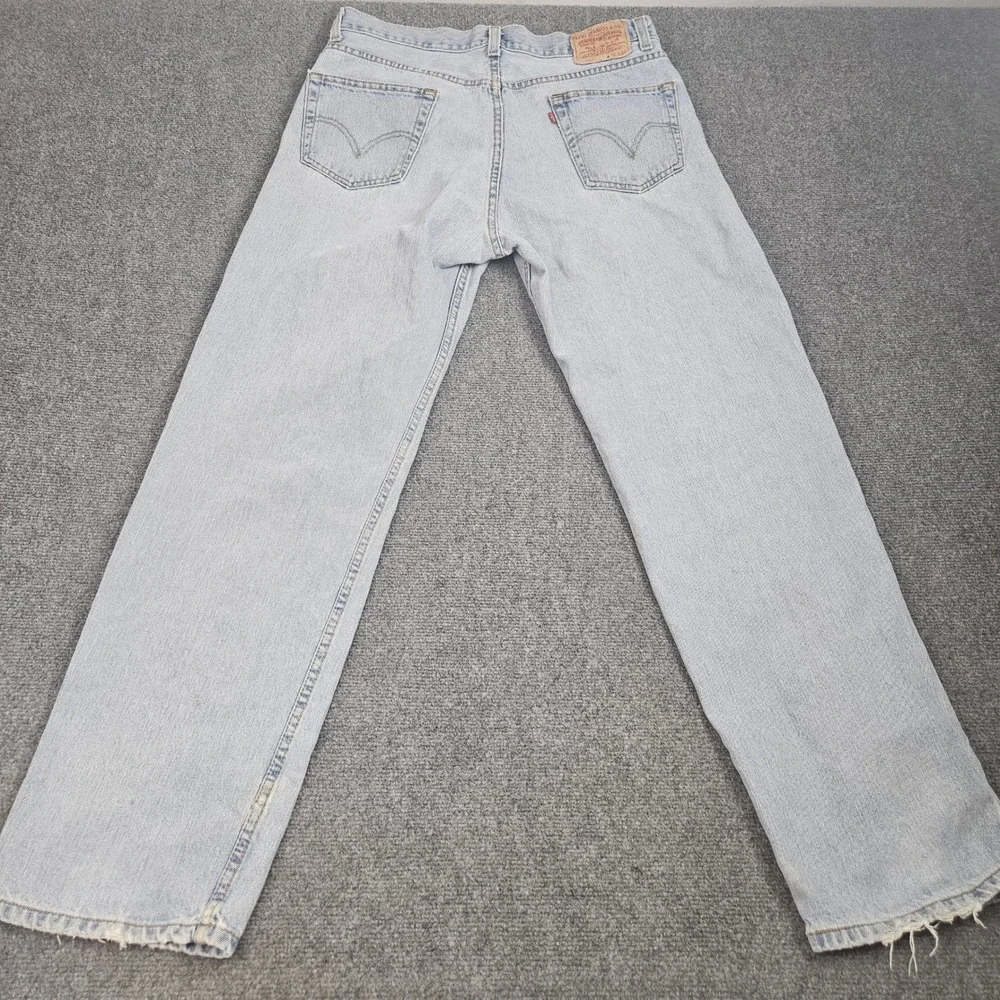 y2K Levis 550 Jeans‎ 36x34 Light Wash Distressed Frayed Grunge Baggy Denim